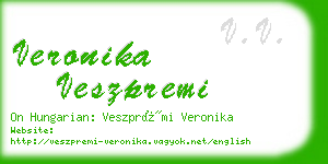 veronika veszpremi business card
